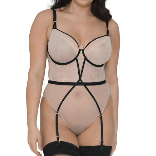 Body plongeant armatures Curvy Kate SPARKS FLY latte/silver - Curvy Kate - Promo lingerie curvy kate grande taille