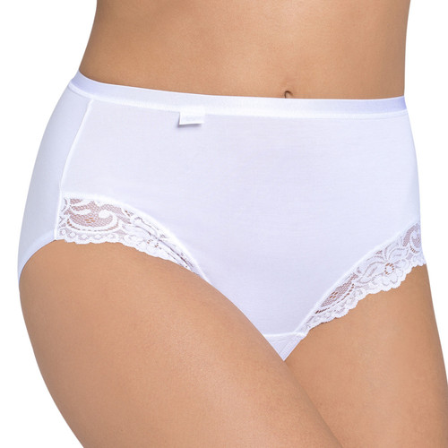 Culotte taille haute blanche SLW ROMANCE MAX H WHITE - Sloggi - Mix and match lingerie nuit