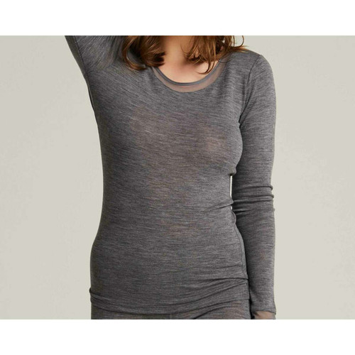 Tshirt gris moulant Femilet  - en laine - Femilet - Lingerie caraco