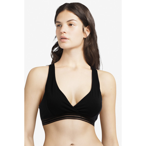 Bralette noire Femilet  - Nova en coton Femilet  - Promotion lingerie sport grande taille
