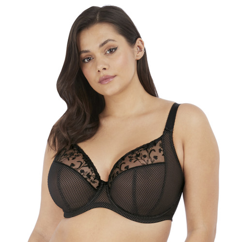 Soutien-gorge emboitant armatures Elomi CHARLEY jet Elomi  - Soutiens-Gorge Grande Taille