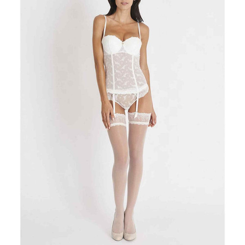 Guepiere blanche Aubade  - Lingerie sexy grande taille