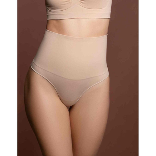 String taille haute invisible Bye Bra SEAMLESS SHAPEWEAR - Beige Bye Bra  - Lingerie maillot sculptant