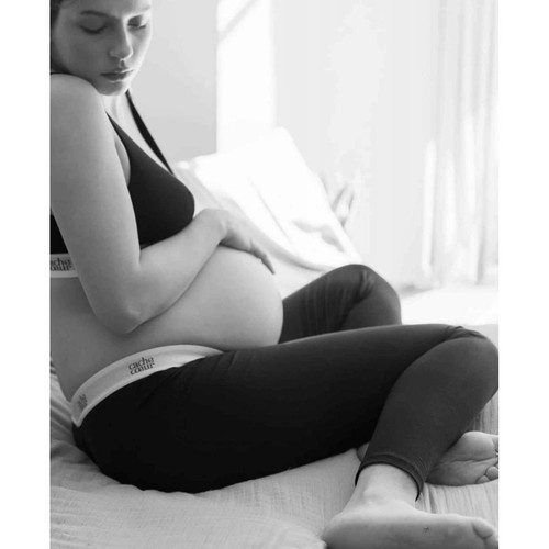 Leggings de grossesse Noir- Cache Coeur LIFE - Cache Coeur - Culotte maternite