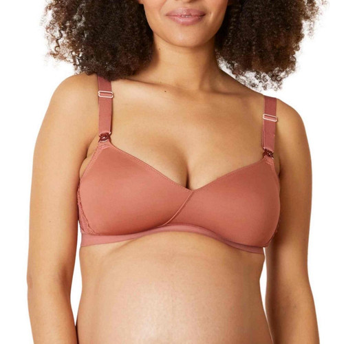 Soutien-gorge de grossesse et d'allaitement sans armatures - Cache Cœur Lingerie - Orange Cache Coeur  - Lingerie et maillot de bain maternite