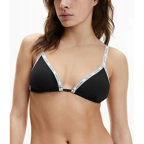 Haut de Maillot de Bain Triangle avec bretelles fines - Noir  Calvin Klein Underwear  - Printemps des marques