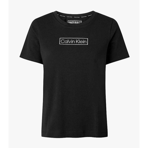 T-shirt col rond à manches courtes - Noir en coton Calvin Klein Underwear  - Lingerie de Nuit et Nuisettes Grande Taille