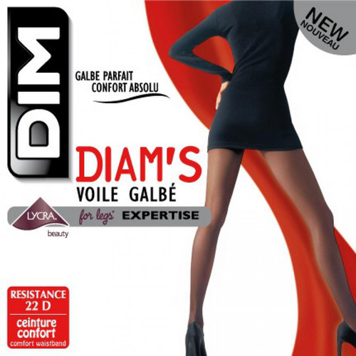 Collant Voile Galbe Noir Dim Diam'S Dim Chaussant  - Dim lingerie chaussant