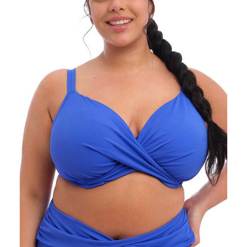Haut de maillot de bain plongeant armatures - Bleu MAGNETIC en nylon Elomi Bain  - Maillot de bain elomi grande taille