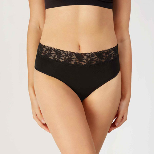 Culotte Menstruelle flux léger et moyen Flux Undies Bikini noir Flux Undies  - Lingerie responsable