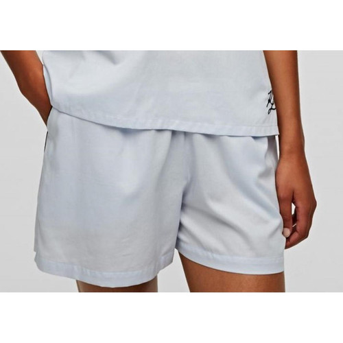 Bas de Pyjama Short Blanc en coton - Karl Lagerfeld - Aux couleurs du pere noel