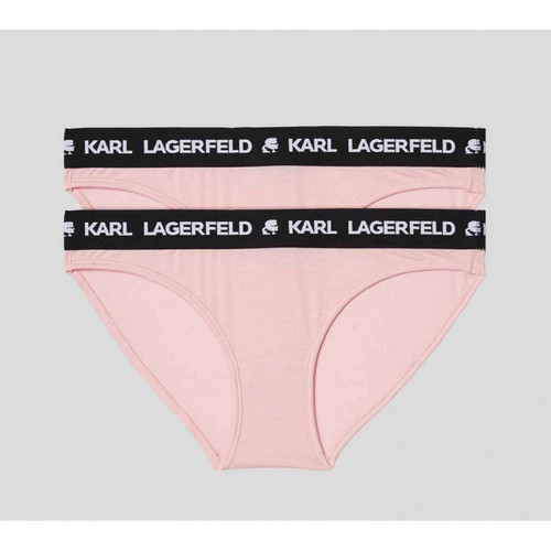 Lot de 2 culottes logotées - Rose - Karl Lagerfeld - Culotte rose