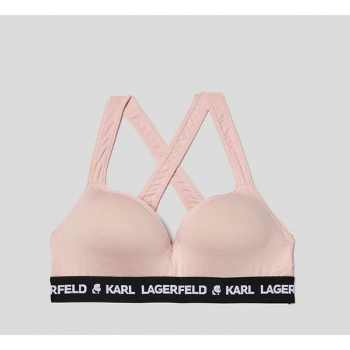 Soutien-gorge rembourré sans armatures logoté - Rose Karl Lagerfeld  - Karl lagerfeld lingerie