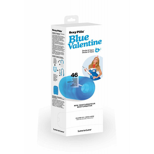 Mini-masturbateur SEXY PILLS BLUE VALENTINE - DISPLAY DE 6 - Bleu Love to Love - Love to Love - Sexualite sextoys