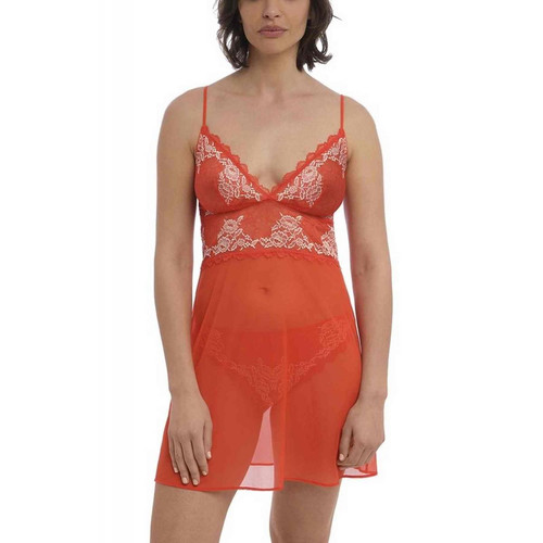 Nuisette - Orange Wacoal lingerie LACE PERFECTION en nylon - Wacoal lingerie - Noel homewear